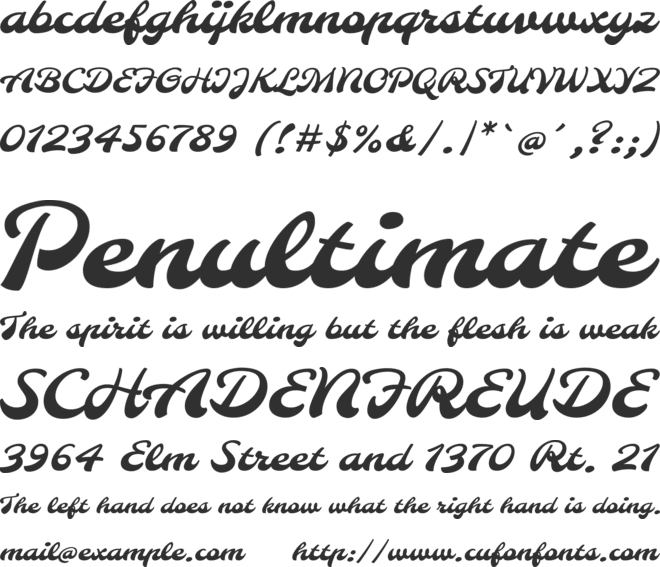 Molle font preview