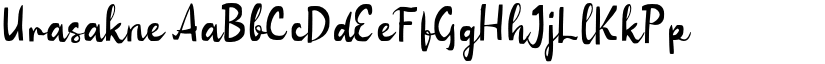 Urasakne font