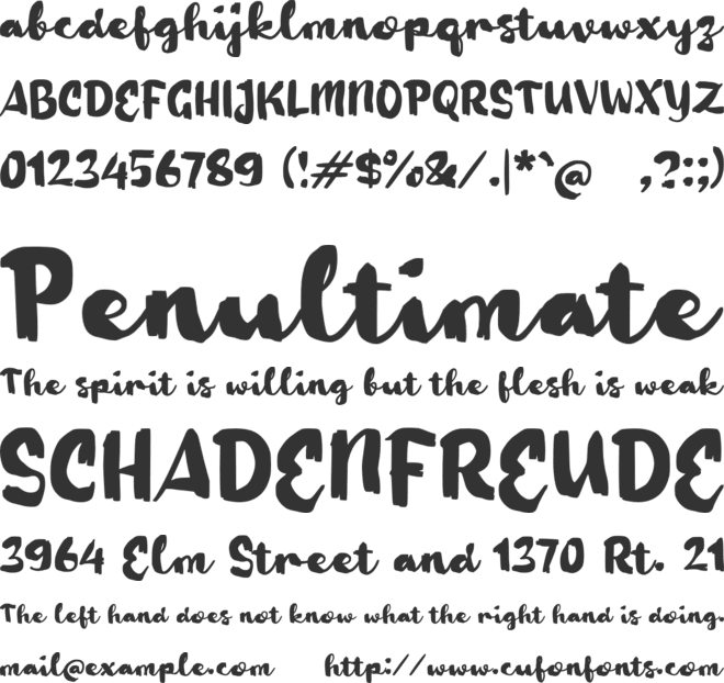 Ucagenya font preview