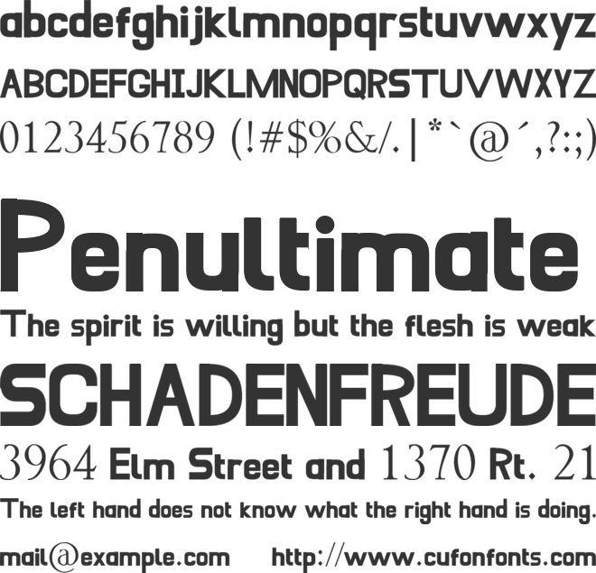 CarrieTV font preview