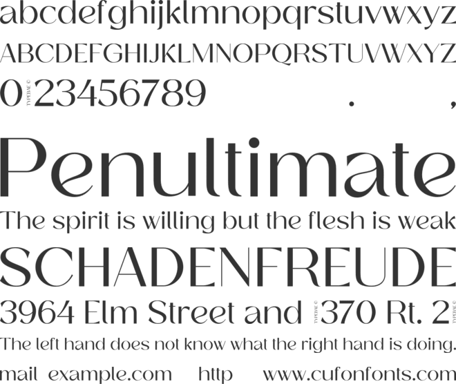 PresqueElegante font preview