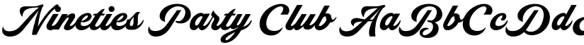 Nineties Party Club font