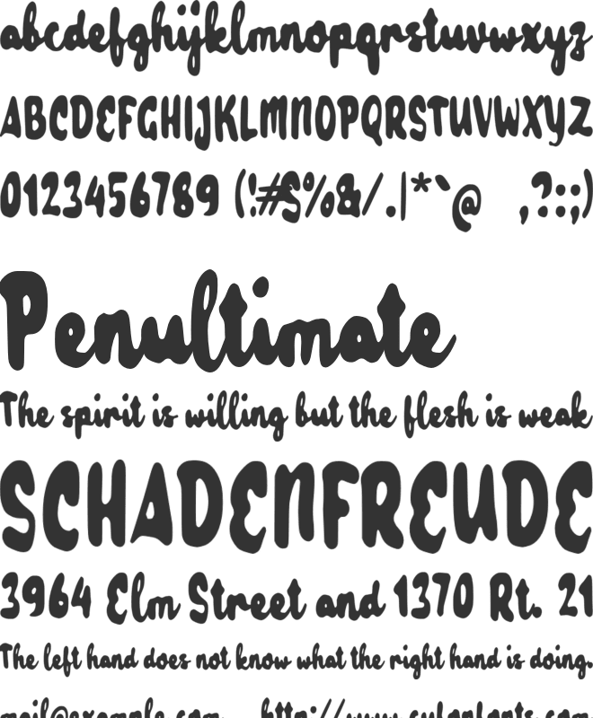 Ulisanya font preview
