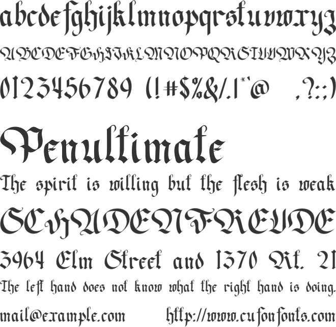 Mofkala Blackletter font preview