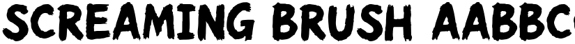 Screaming Brush font