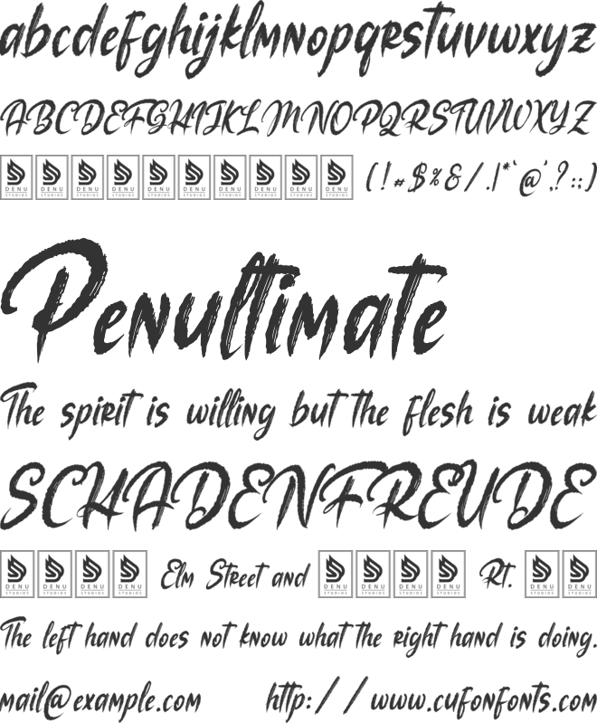 The Mollina font preview