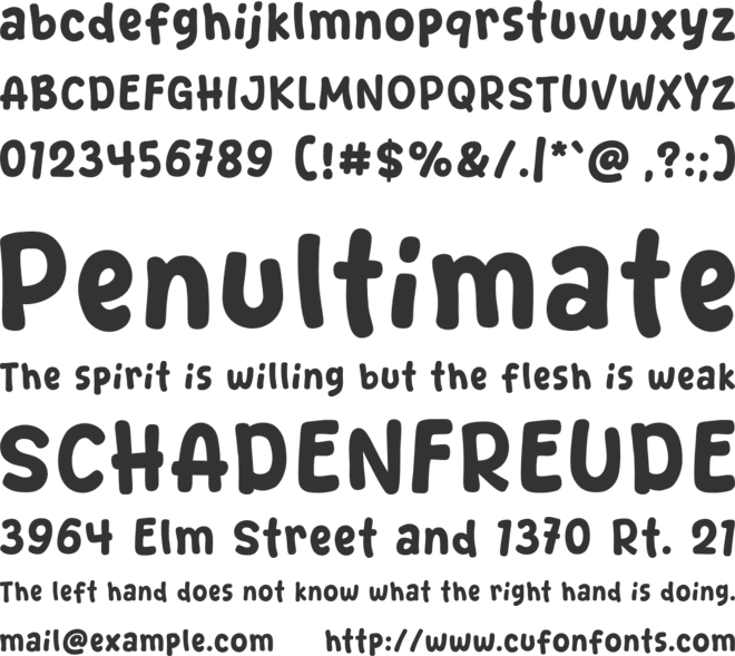 Simanja font preview