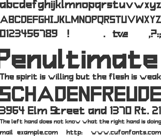 TVE Classic font preview
