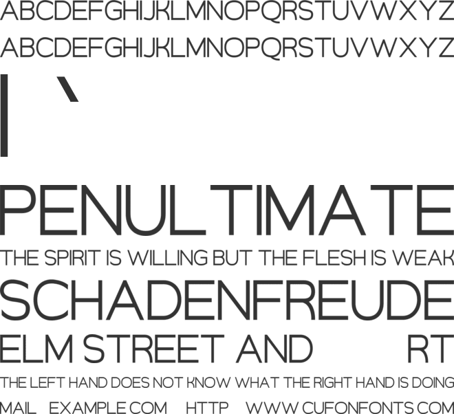 Teenager font preview