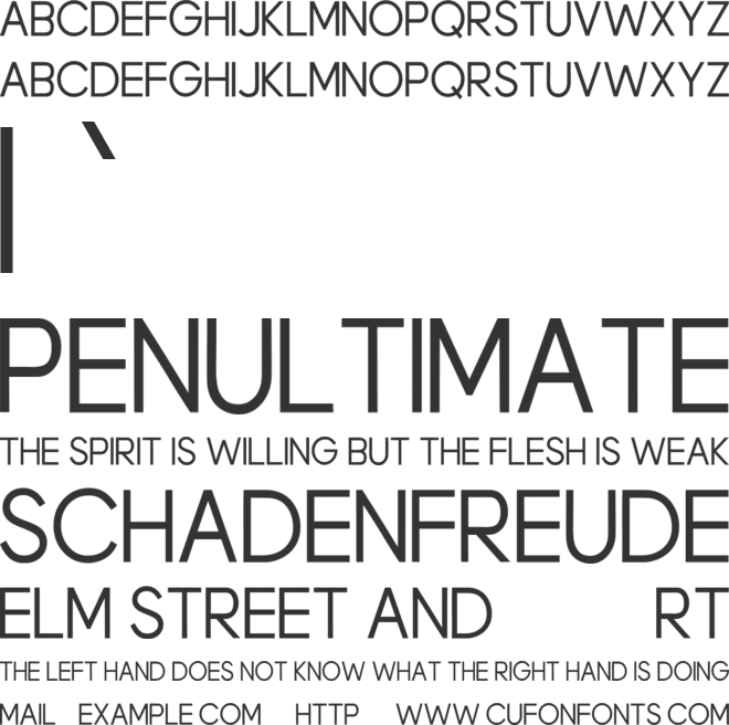 Roulade font preview