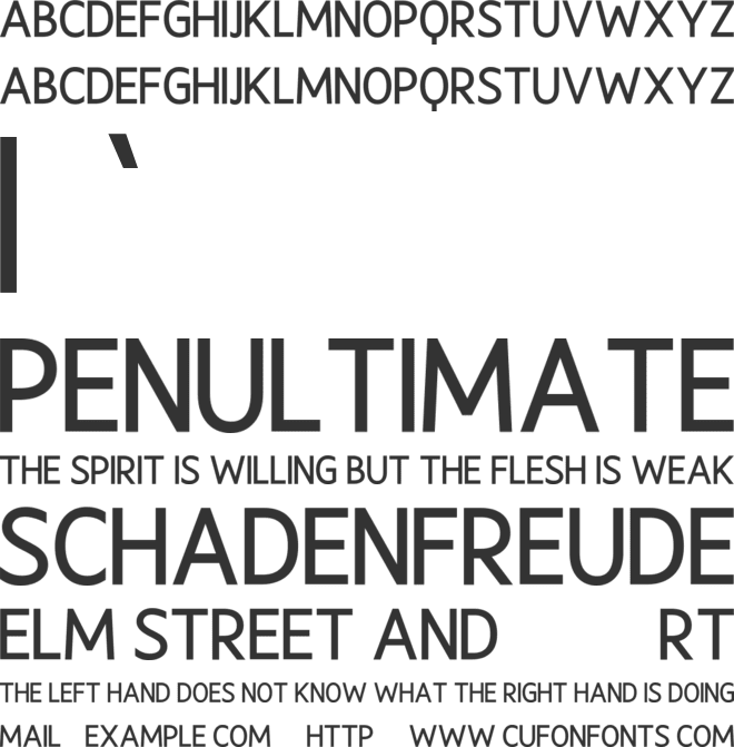 Avertress font preview