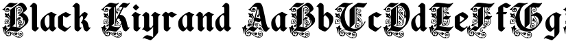 Black Kiyrand font