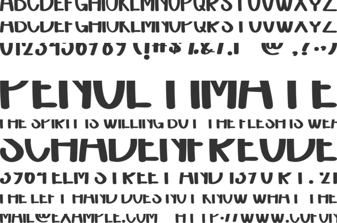 Family Camping font preview