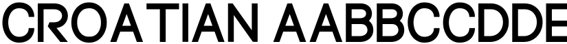 Croatian font