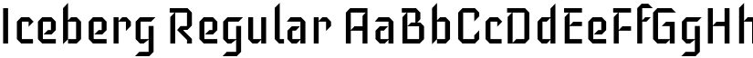 Iceberg Regular font