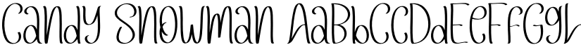 Candy Snowman font