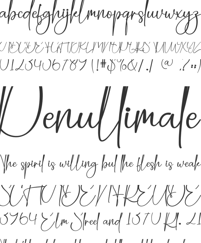 Beautyface font preview
