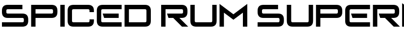 Spiced Rum Supernova Straight font