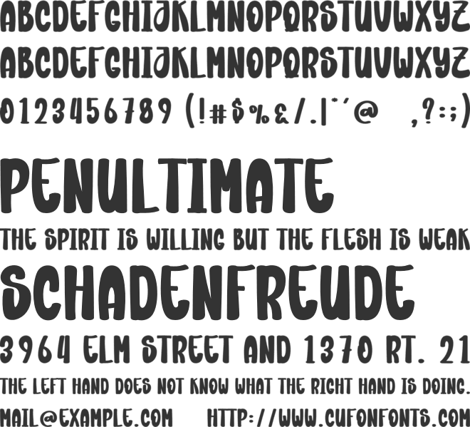 Nightjoy font preview