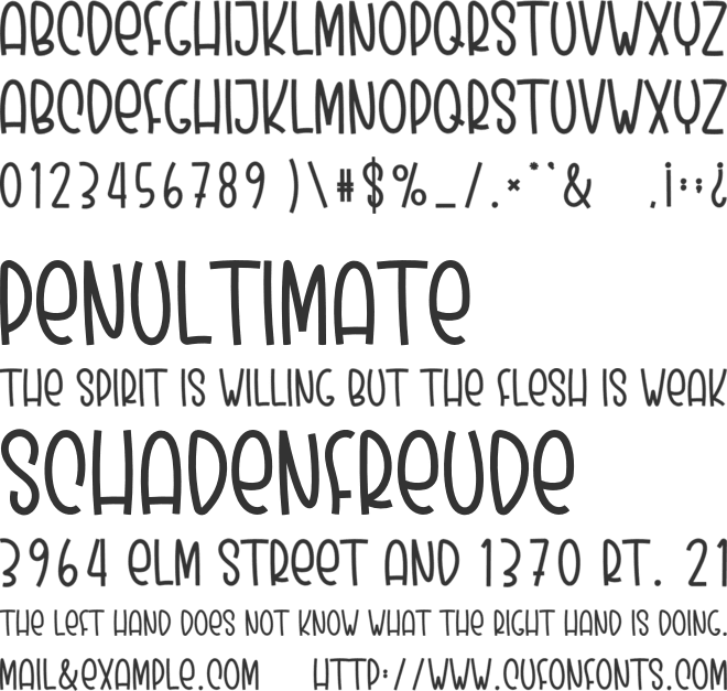 Cloudy Vintage font preview