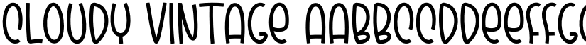 Cloudy Vintage font