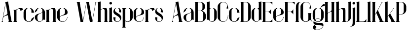 Arcane Whispers font
