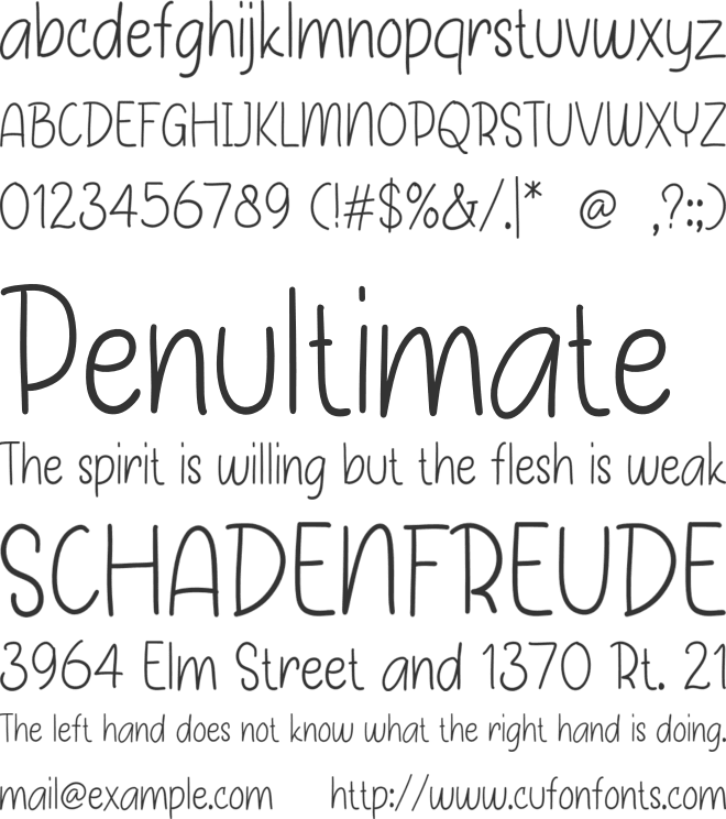 Midnight Cartoon font preview