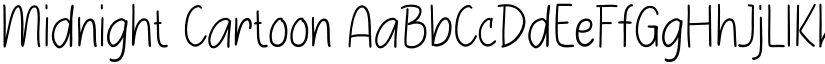 Midnight Cartoon font
