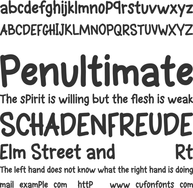 Canchil PERSONAL USE font preview