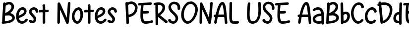 Best Notes PERSONAL USE font