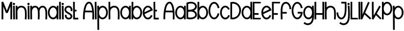 Minimalist Alphabet font