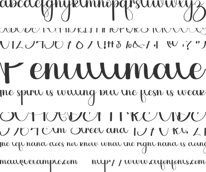 Sholitude font preview