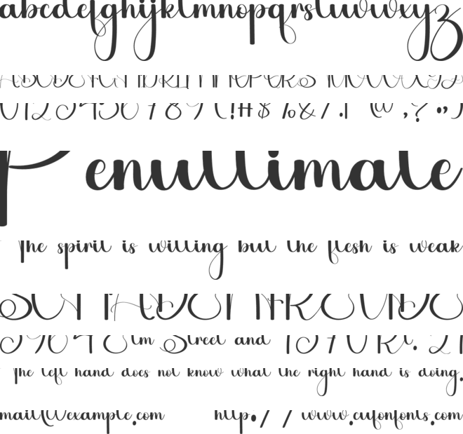 Baby Daddy font preview