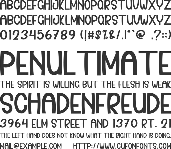 Barbie School font preview