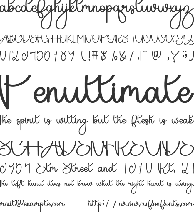 Grinch Christmas font preview