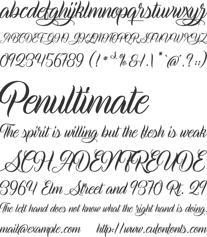 Aquatype font preview