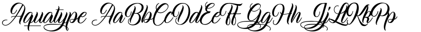 Aquatype font