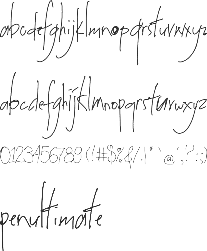 Arkinthor Hands Alternates Ligh font preview