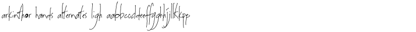 Arkinthor Hands Alternates Ligh font