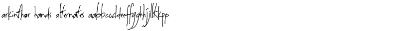 Arkinthor Hands Alternates font