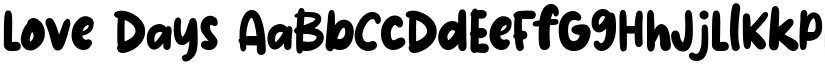 Love Days font