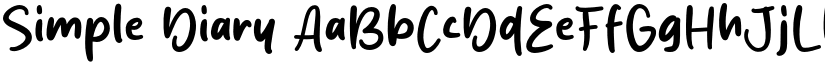 Simple Diary font