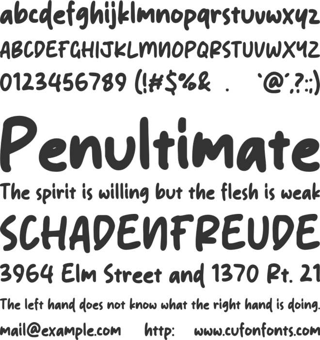 Casual Rush font preview