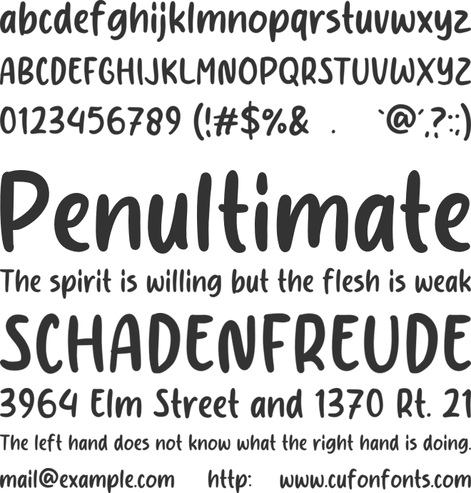 Miracle Fruit font preview