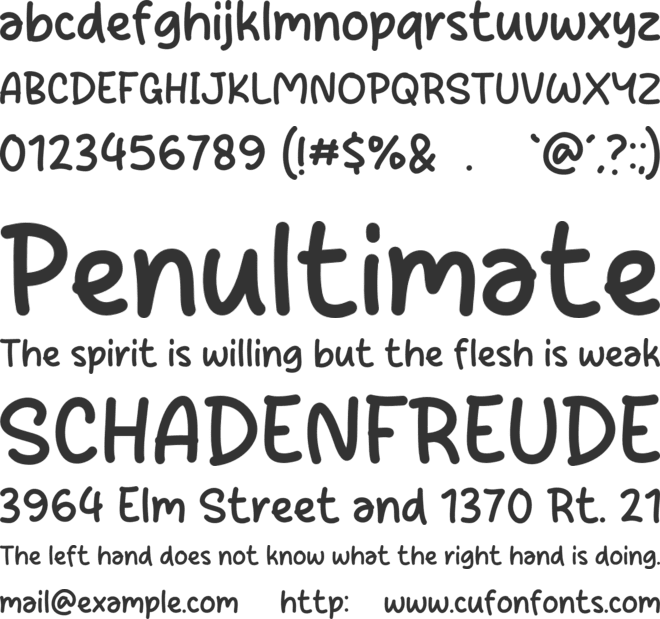 Sugar Crush font preview