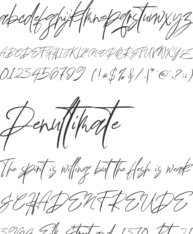 Hermandes Signature font preview