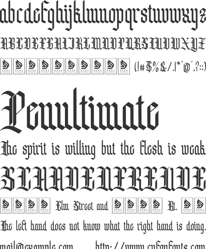 Regalstein font preview