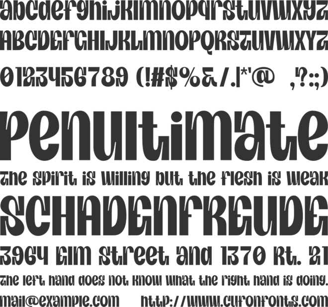 TROPICAL font preview