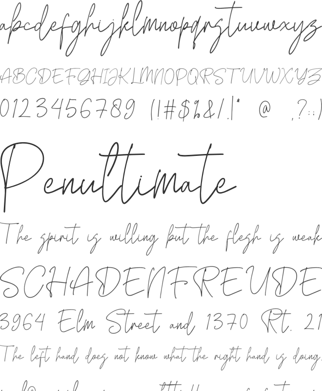 Metafora font preview