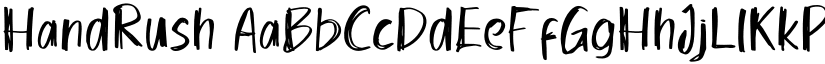HandRush font